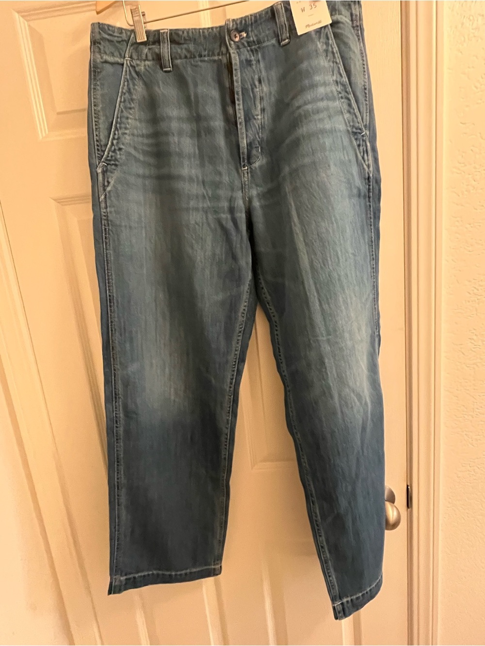 Madewell Linen Cotton Denim Jeans